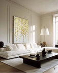 Multicolor Gold Leaf Textured Abstract Oil Painting - Modern Luxury Wall Art - Artwallpainting