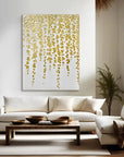 Multicolor Gold Leaf Textured Abstract Oil Painting - Modern Luxury Wall Art - Artwallpainting