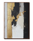 Multicolor Gold Stripe Abstract Art Canvas Painting For Home Decoration - Artwallpainting