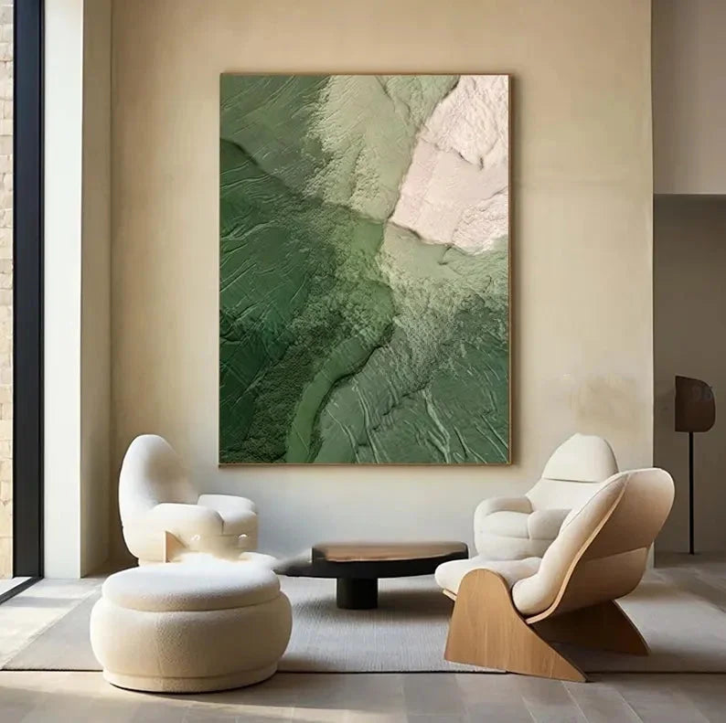 Multicolor Green Ocean Canvas Painting For Home Decoration - Artwallpainting
