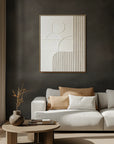 Multicolor Harmonic Duality-Modern Minimalist Art Featuring Arcs And Lines On A Double-Sided Wall - Artwallpainting