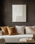 Multicolor Harmonic Duality-Modern Minimalist Art Featuring Arcs And Lines On A Double-Sided Wall - Artwallpainting