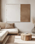 Multicolor Harmony In Contrast-Minimalist Wabi-Sabi Two-Color Block Hand-Painted Wall Art - Artwallpainting