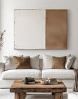 Multicolor Harmony In Contrast-Minimalist Wabi-Sabi Two-Color Block Hand-Painted Wall Art - Artwallpainting