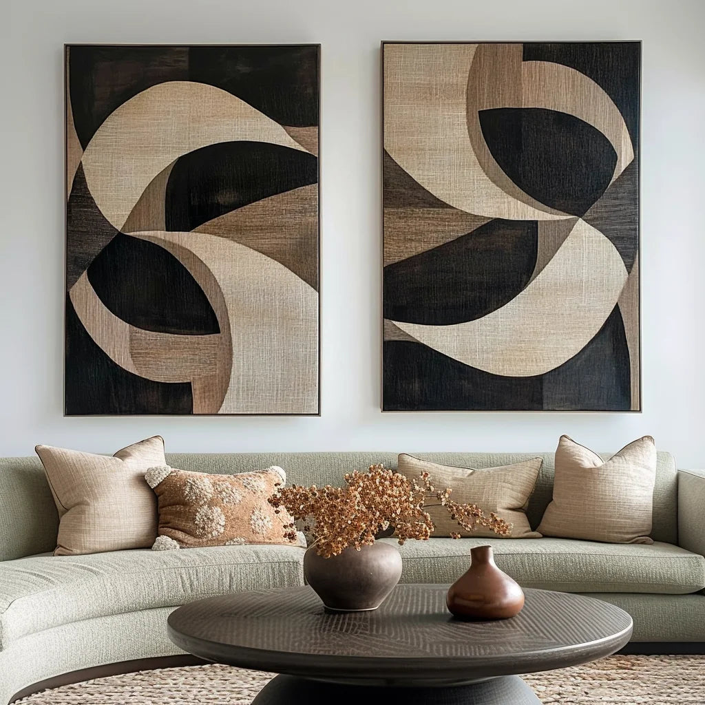 Multicolor Geometric Harmony In Texture - Artwallpainting