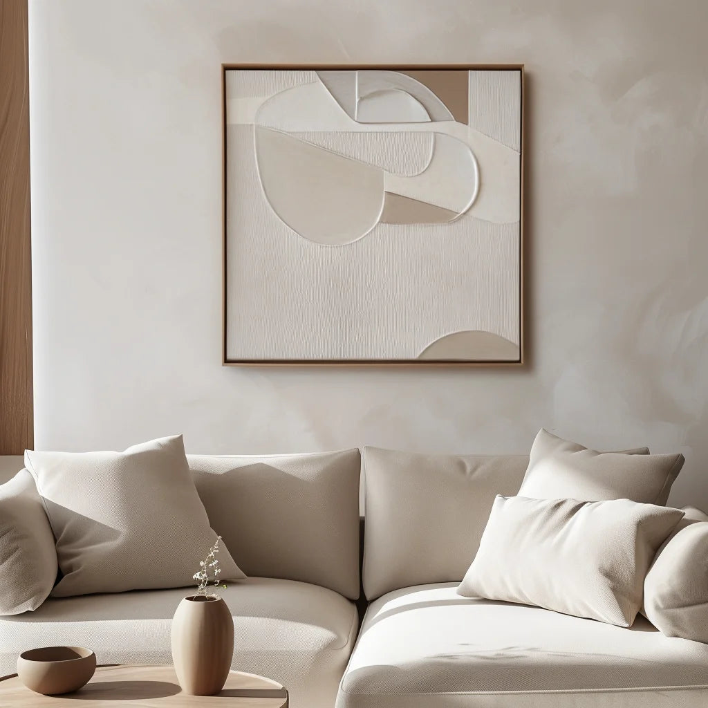 Multicolor Harmony In Neutral Canvas - Artwallpainting