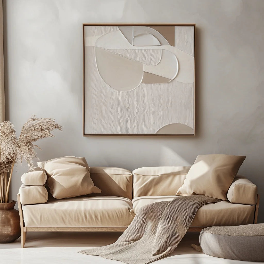 Multicolor Harmony In Neutral Canvas - Artwallpainting