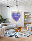 Multicolor Heartfelt Abstract Oil Painting Inspirational Text Art For Walls - Artwallpainting