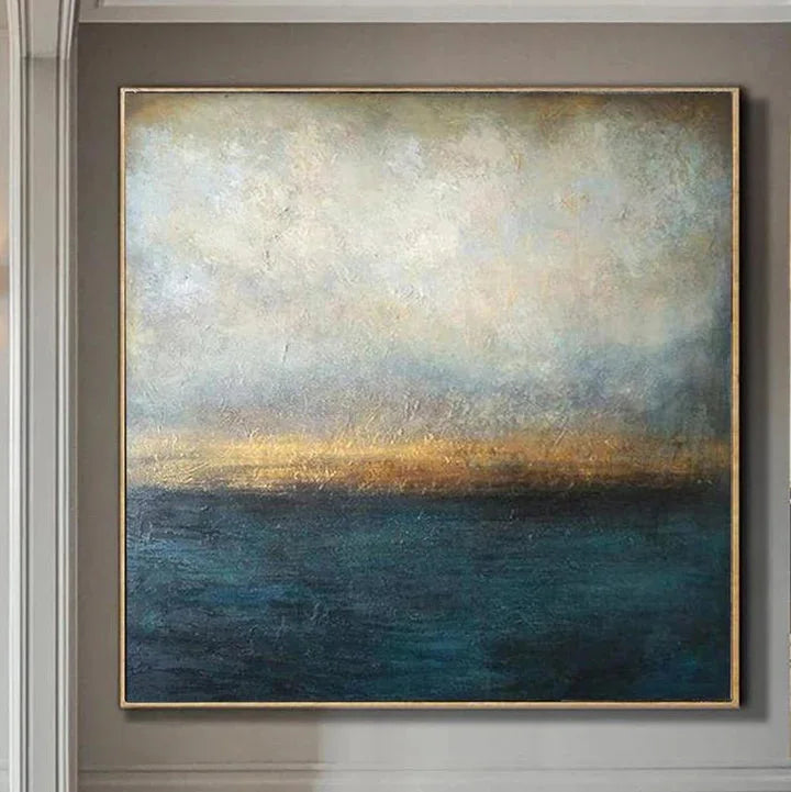 Multicolor Horizon Abstract Art Canvas Painting For Home Decoration - Artwallpainting
