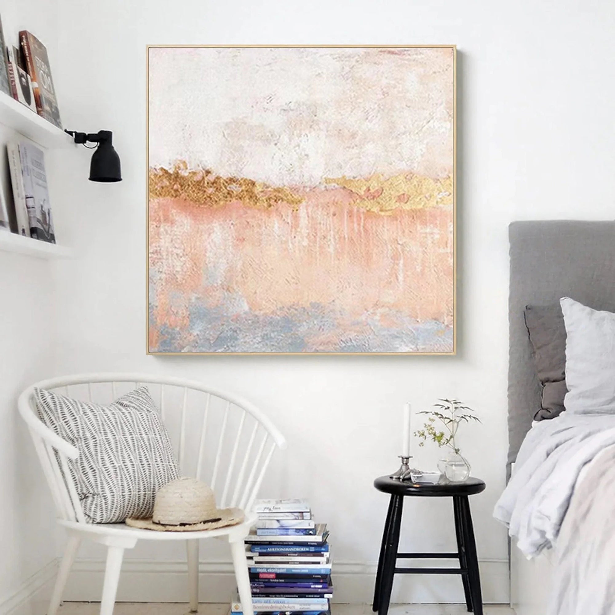 Multicolor Horizon Abstract Textured Wall Art - Artwallpainting