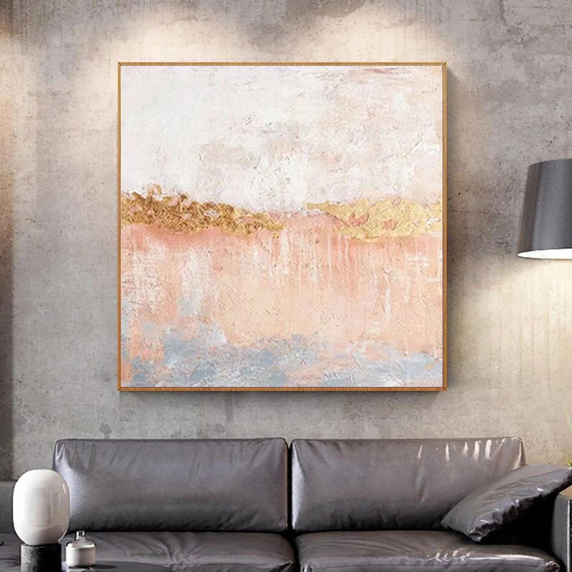 Multicolor Horizon Abstract Textured Wall Art - Artwallpainting