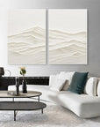 Multicolor Horizon Drift Canvas Painting For Home Decoration Set Of 2 - Artwallpainting