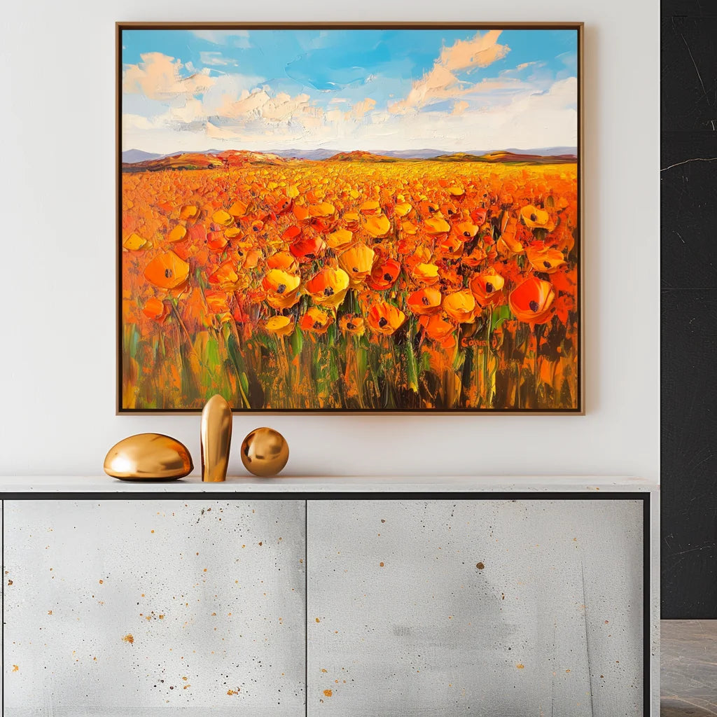 Multicolor Horizon - Hand-Painted Landscape Wall Art - Artwallpainting