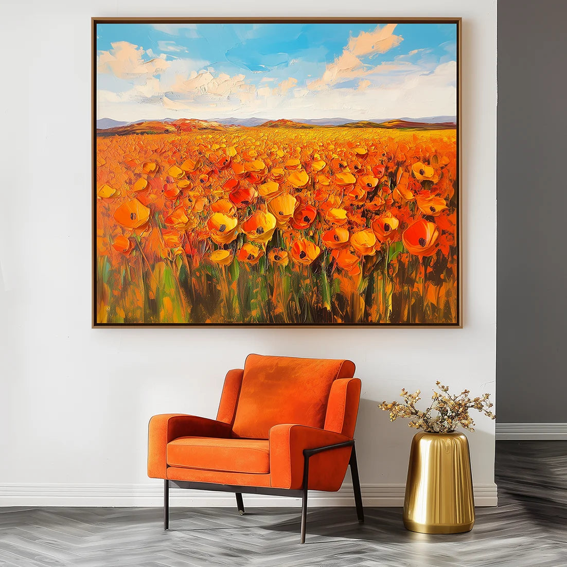Multicolor Horizon - Hand-Painted Landscape Wall Art - Artwallpainting