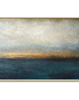 Multicolor Horizonâ€™S Hush-Deep-Sea Gilding Texture Oil Painting Wall Art For Modern Interior Design - Artwallpainting