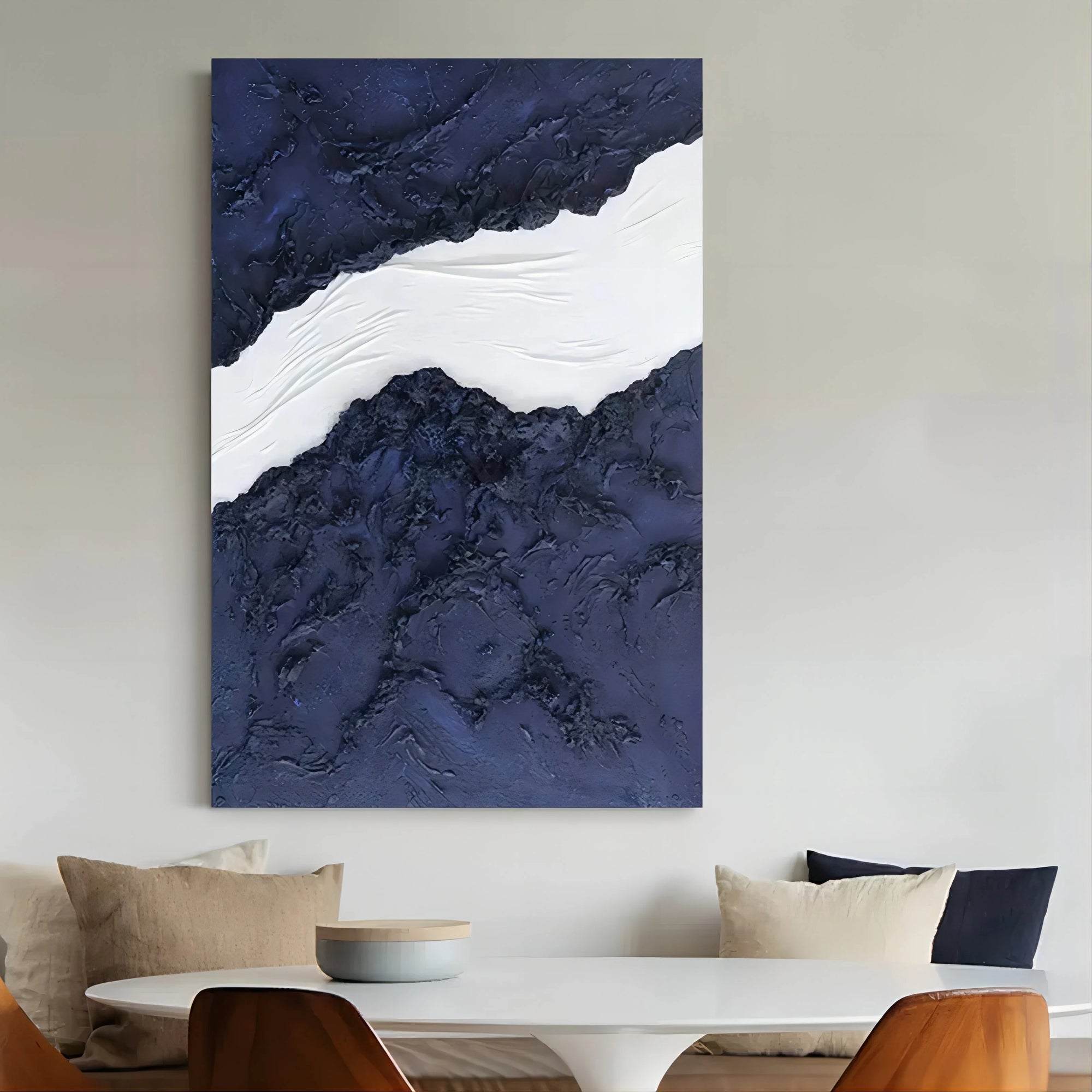 Multicolor Indigo Divide Abstract Peaks - Artwallpainting