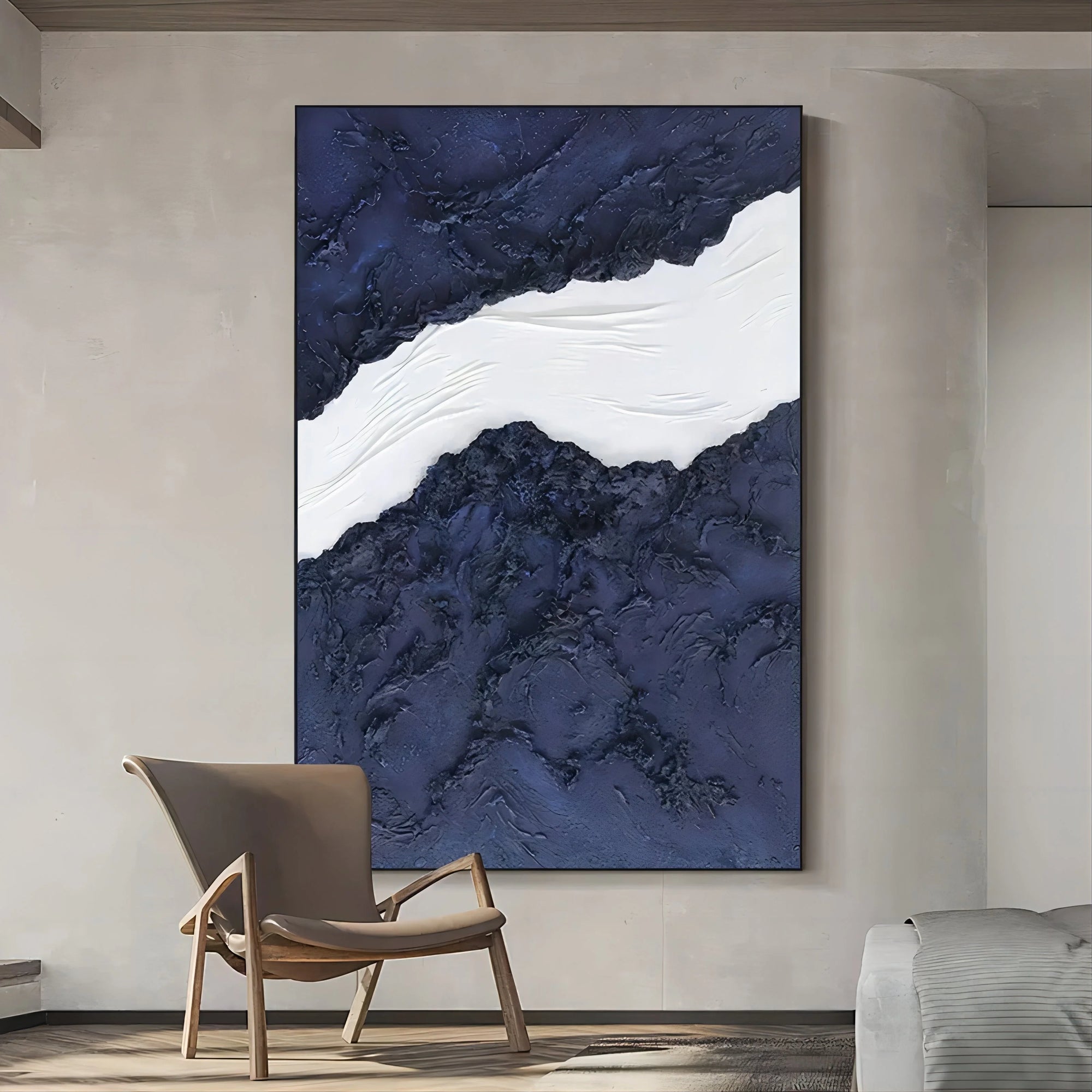 Multicolor Indigo Divide Abstract Peaks - Artwallpainting
