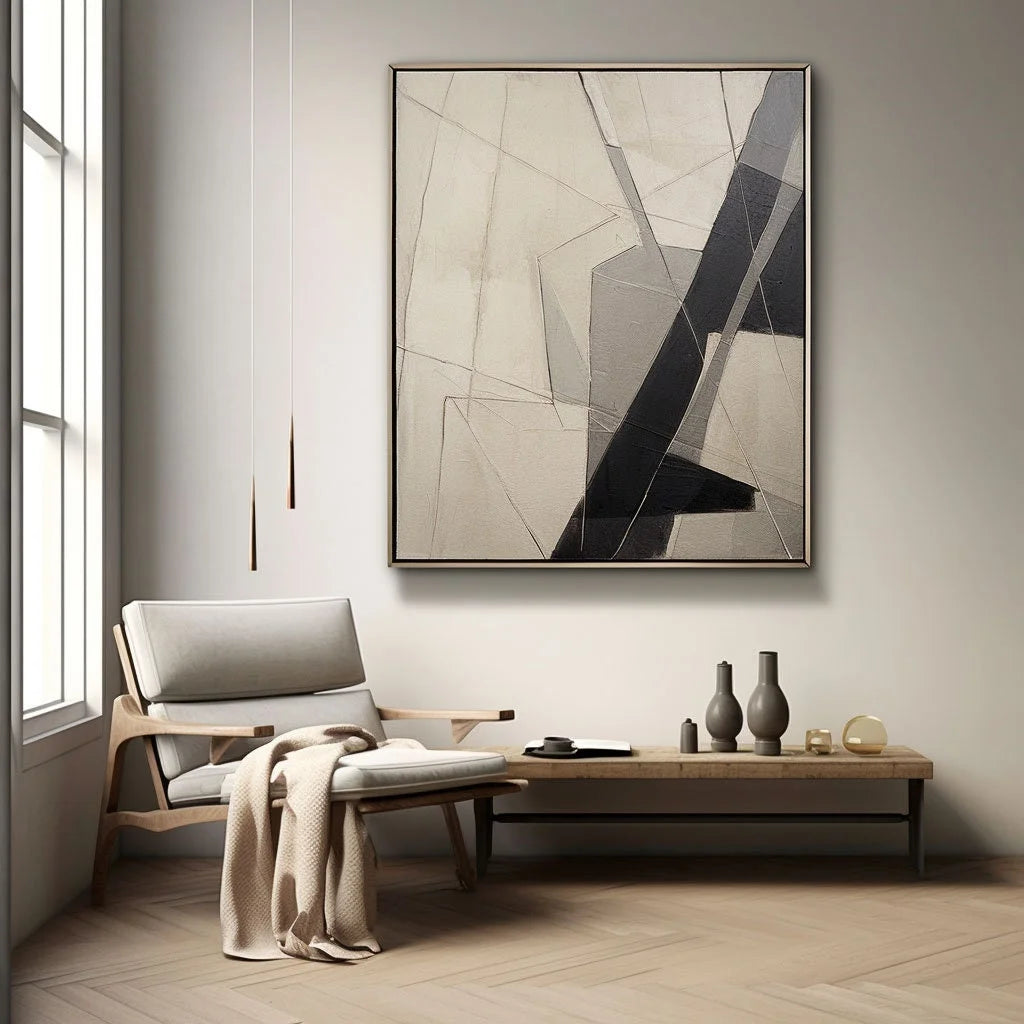 Multicolor Intersecting Paths Abstract Geometric Art - Artwallpainting
