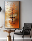 Multicolor Island Of Autumn - Vertical Landscape Oil Painting - Artwallpainting