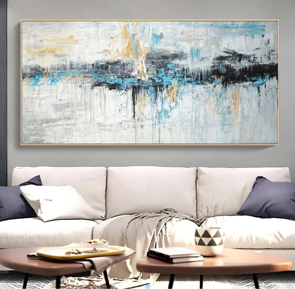 Multicolor Island Storm-Distant Horizon Abstract Texture Wall Art - Artwallpainting