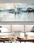 Multicolor Island Storm-Distant Horizon Abstract Texture Wall Art - Artwallpainting