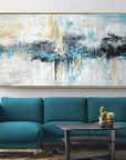 Multicolor Island Storm-Distant Horizon Abstract Texture Wall Art - Artwallpainting