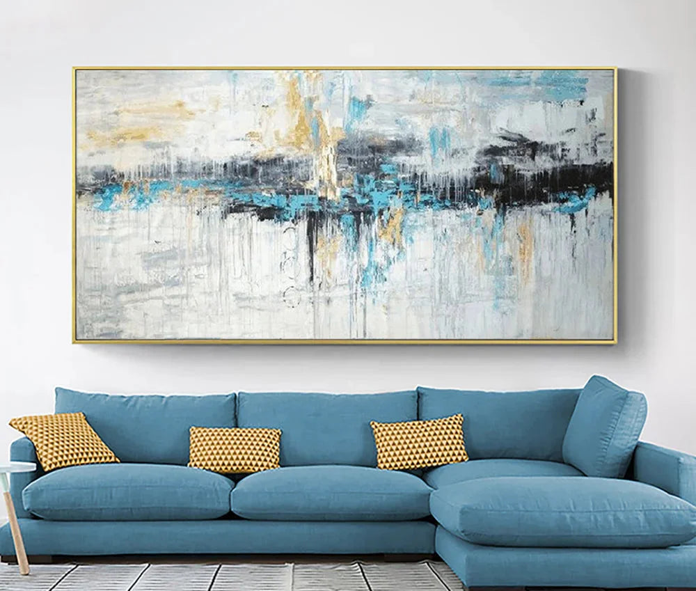 Multicolor Island Storm-Distant Horizon Abstract Texture Wall Art - Artwallpainting