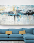 Multicolor Island Storm-Distant Horizon Abstract Texture Wall Art - Artwallpainting