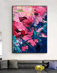 Multicolor Kiss Of Spring-Modern Abstract Thick Painted Floral Wall Art - Artwallpainting