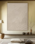 Multicolor Large Beige Abstract Canvas Painting - Artwallpainting