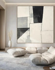 Multicolor Large Grey Beige Canvas Abstract Painting - Artwallpainting