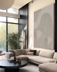 Multicolor Large Minimalist Canvas Art - Neutral Toned Geometric Textured Wall Art - Artwallpainting