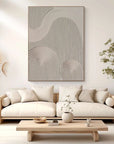 Multicolor Large Minimalist Canvas Art - Neutral Toned Geometric Textured Wall Art - Artwallpainting