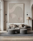 Multicolor Large Minimalist Canvas Art - Neutral Toned Geometric Textured Wall Art - Artwallpainting