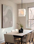Multicolor Large Minimalist Canvas Art - Neutral Toned Geometric Textured Wall Art - Artwallpainting