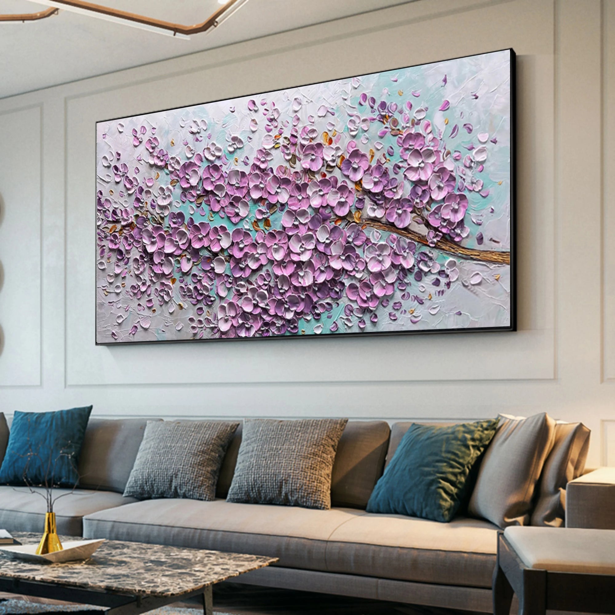 Multicolor Lavender Bliss Petal Dance - Artwallpainting