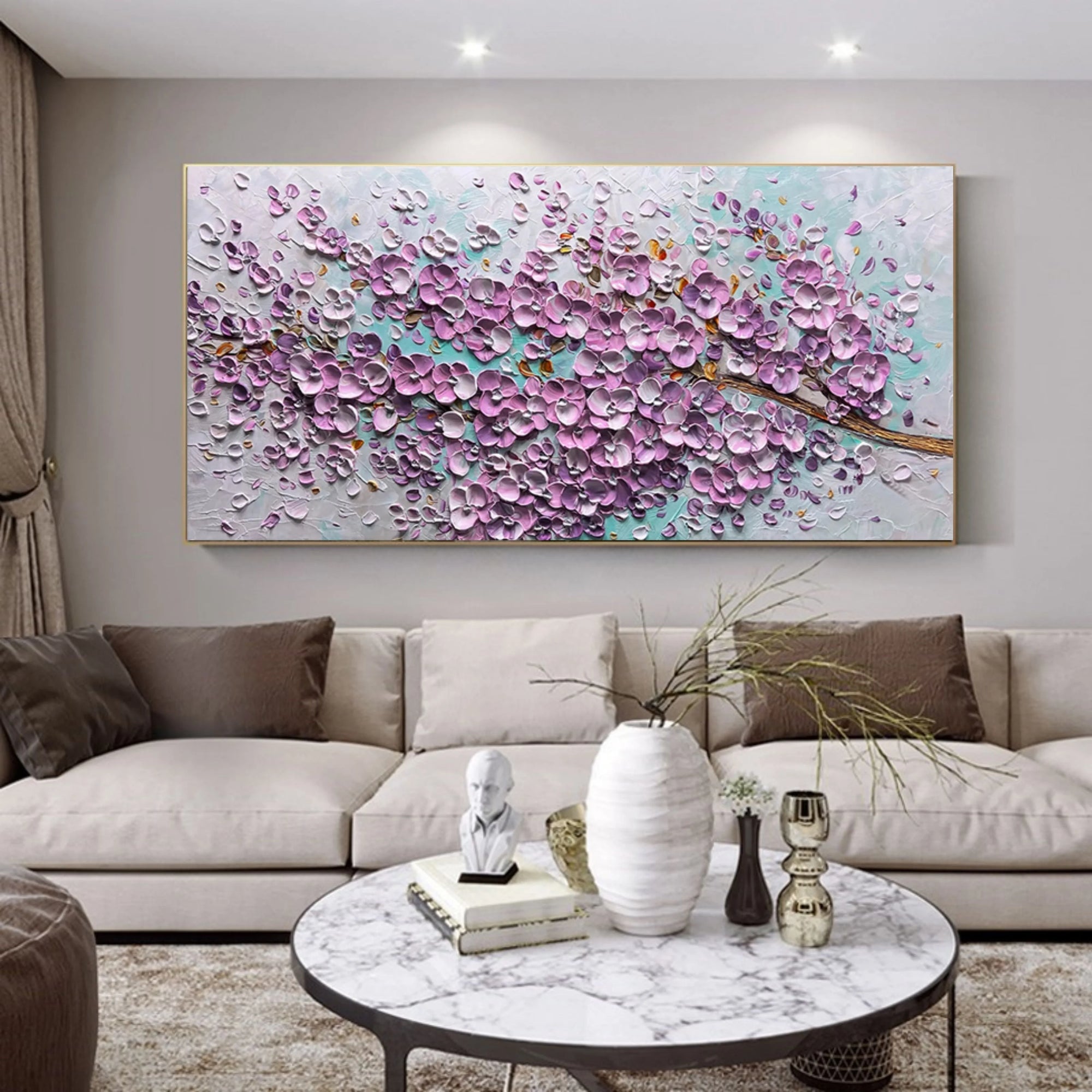 Multicolor Lavender Bliss Petal Dance - Artwallpainting