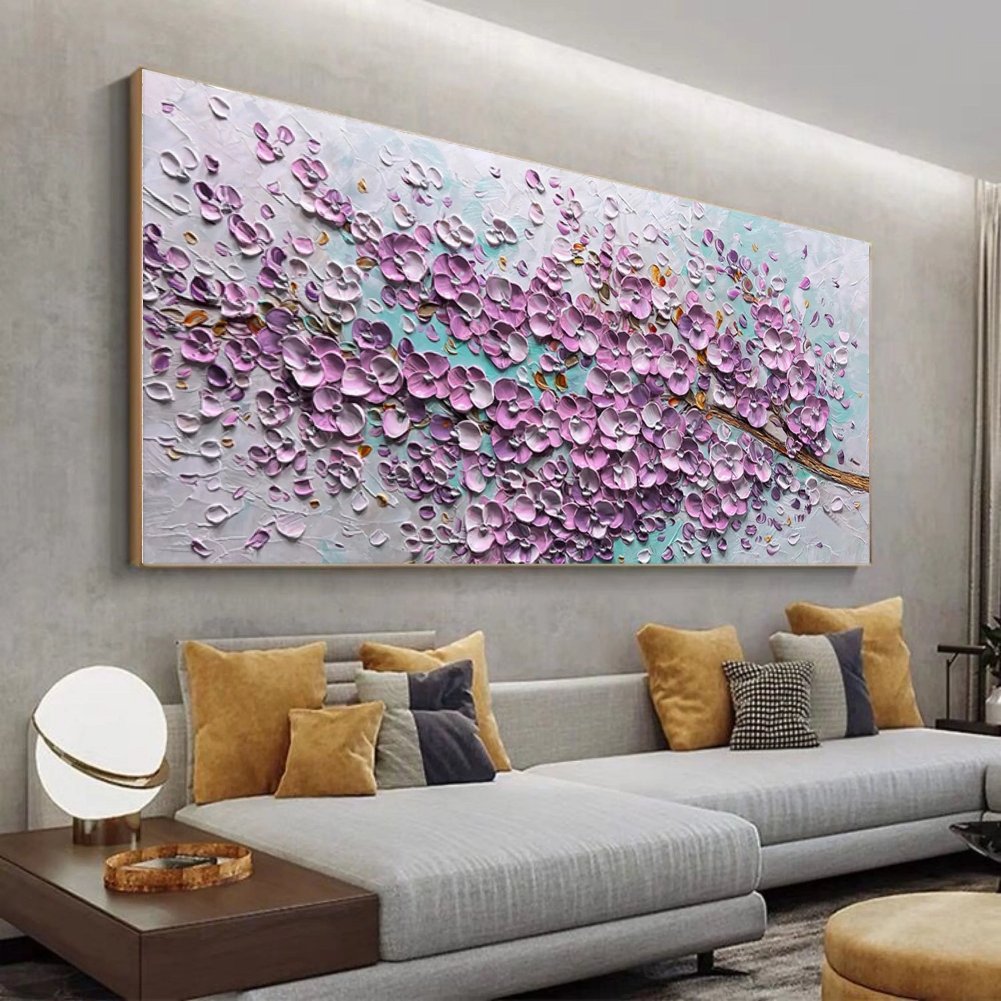Multicolor Lavender Bliss Petal Dance - Artwallpainting