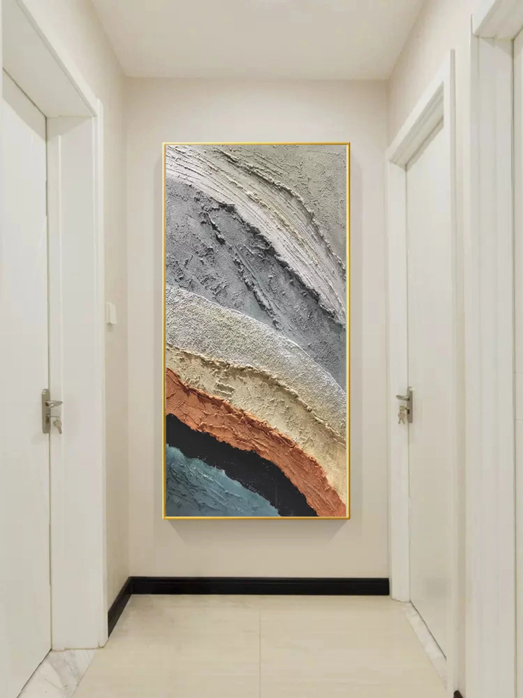 Multicolor Layered Earth Textured Art - Artwallpainting