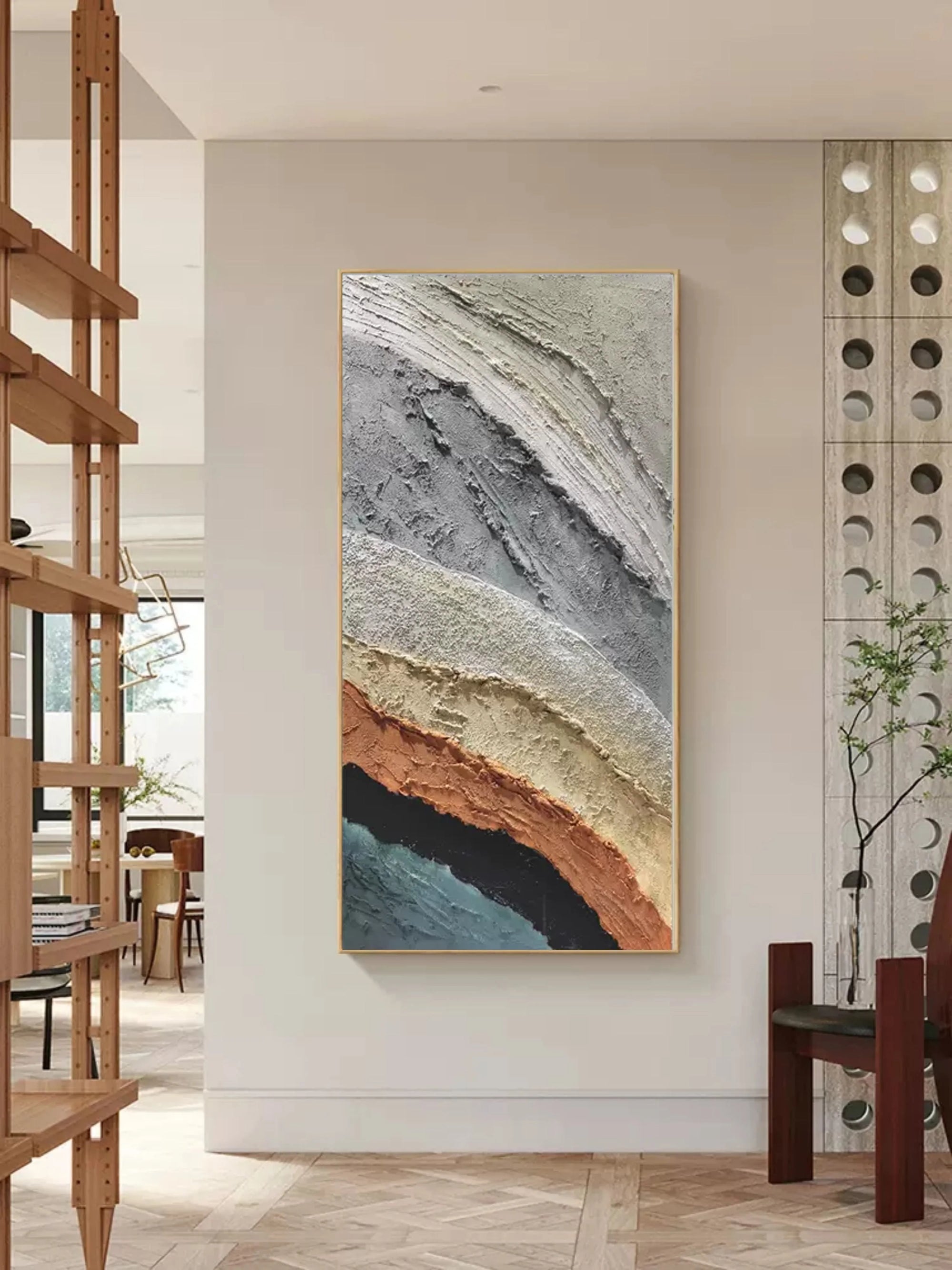 Multicolor Layered Earth Textured Art - Artwallpainting