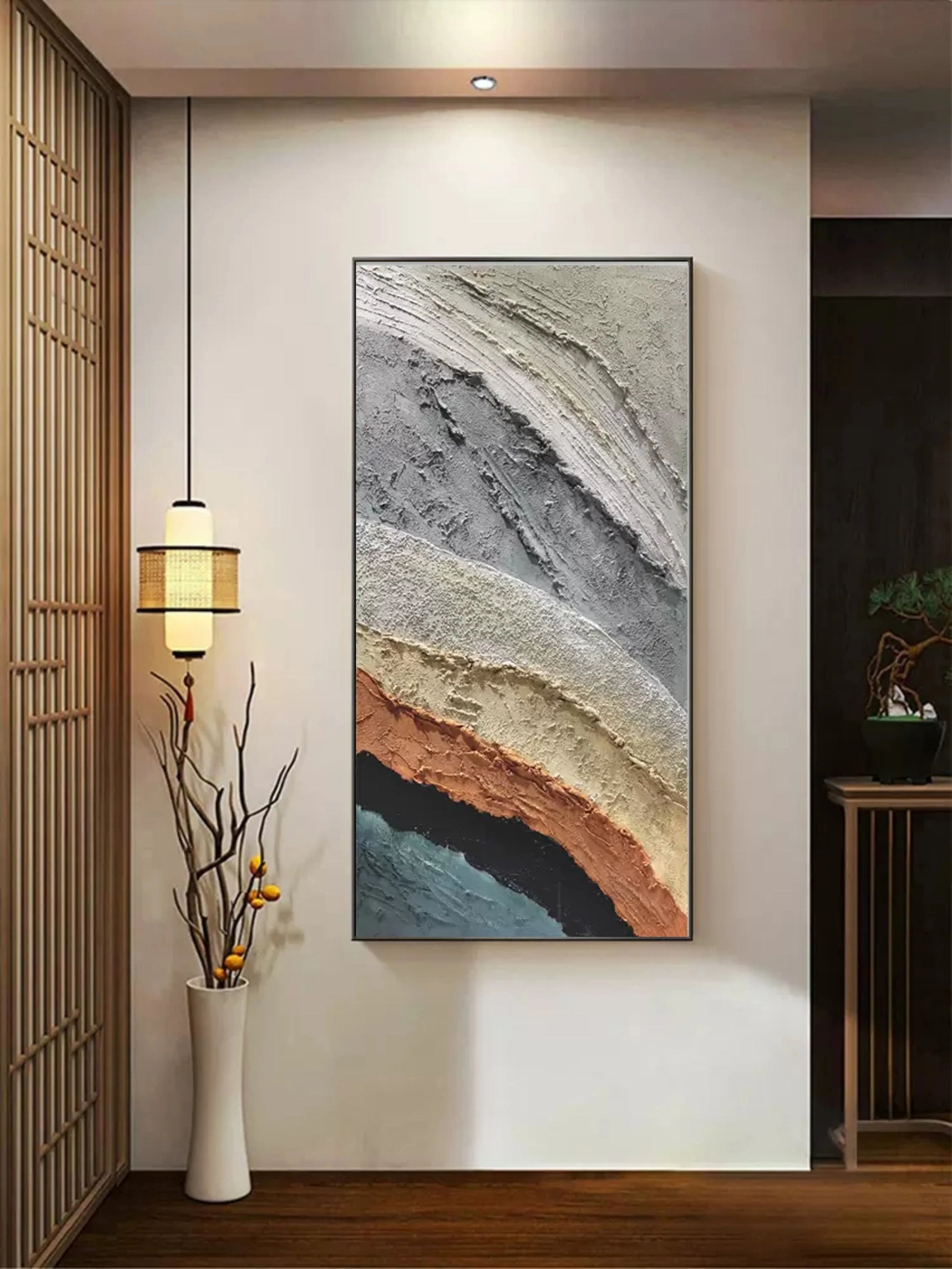 Multicolor Layered Earth Textured Art - Artwallpainting