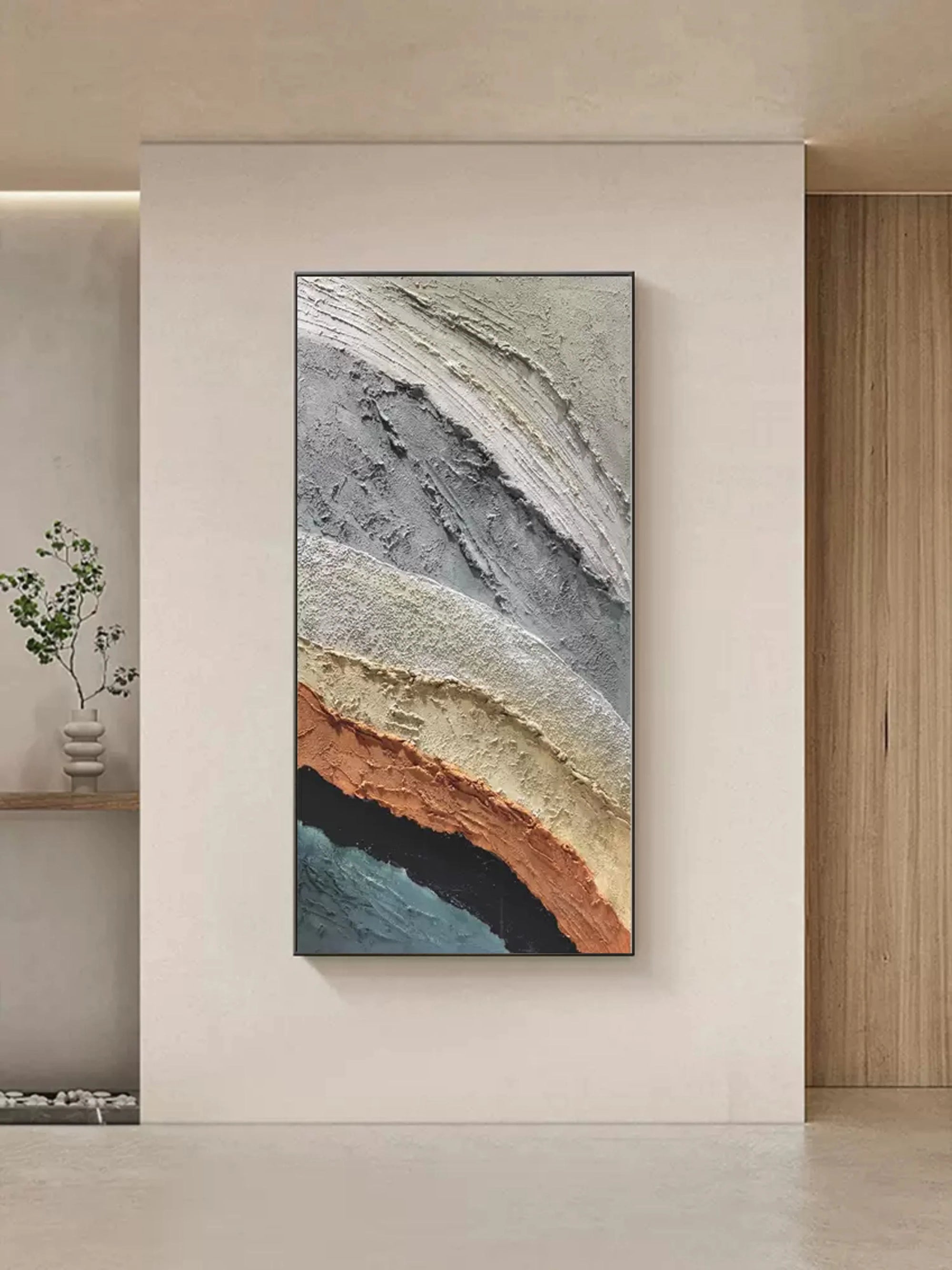 Multicolor Layered Earth Textured Art - Artwallpainting