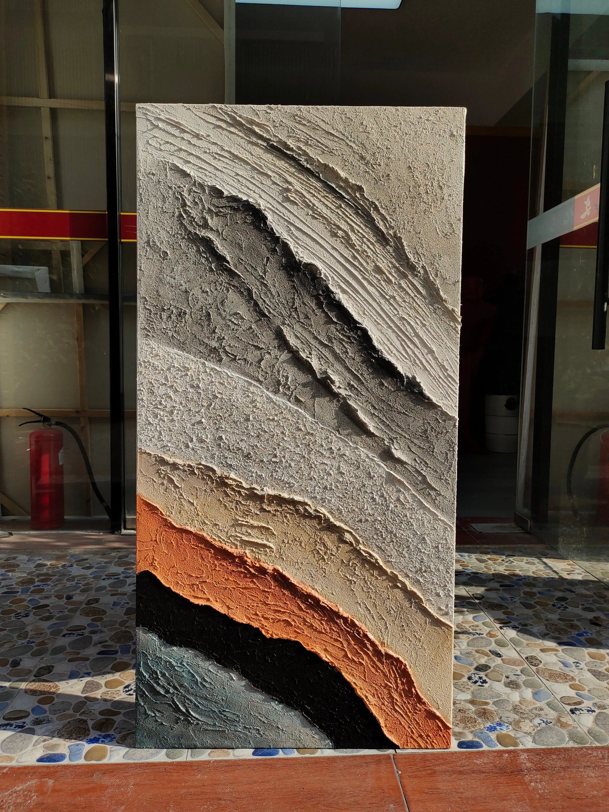 Multicolor Layered Earth Textured Art - Artwallpainting