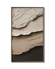 Multicolor Layered Earth Tones Textured Wall Art - Minimalist Abstract Canvas - Artwallpainting