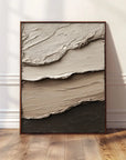 Multicolor Layered Earth Tones Textured Wall Art - Minimalist Abstract Canvas - Artwallpainting