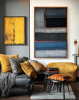 Multicolor Layered Geometric Abstract Painting - Stacked Silence - Artwallpainting