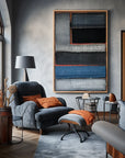 Multicolor Layered Geometric Abstract Painting - Stacked Silence - Artwallpainting