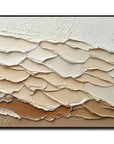 Multicolor Layered Sand Dunes Textured Abstract Canvas - Modern Minimalist Art - Artwallpainting