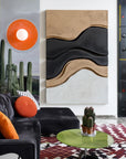 Multicolor Layered Sculptural Abstract Painting - Contour Shift - Artwallpainting