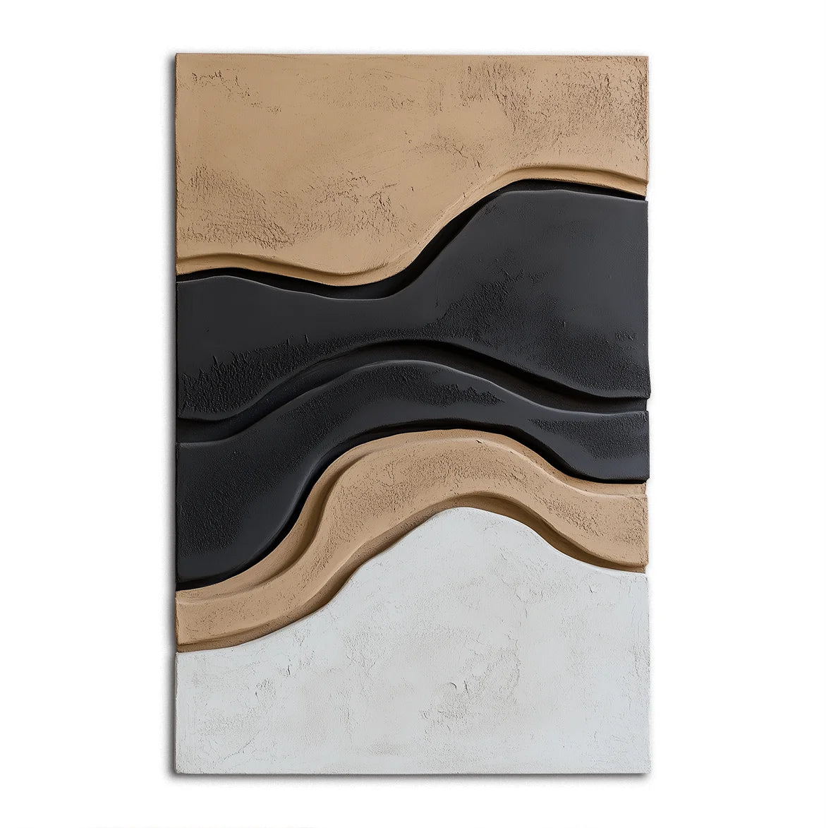 Multicolor Layered Sculptural Abstract Painting - Contour Shift - Artwallpainting